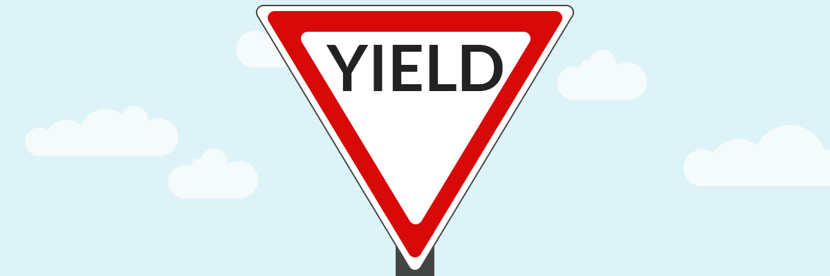 Illustration of a YIELD road sign
