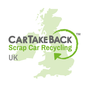 CarTakeBack UK logo and map