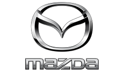 Silver Mazda logo