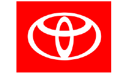 Red and white Toyota logo